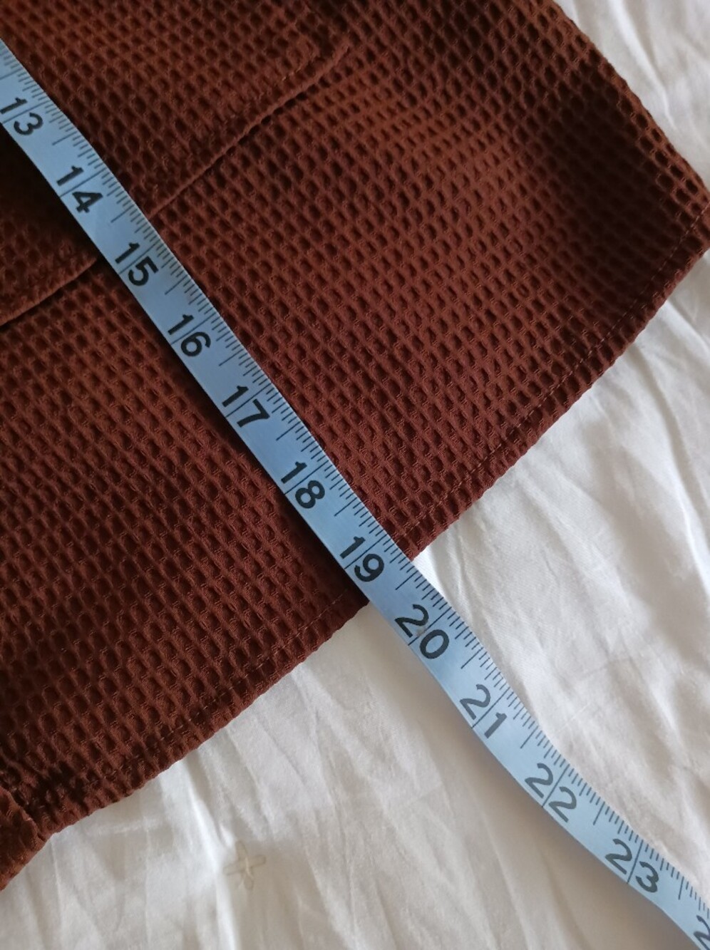 Le Lis Waffle-Knit Brown Button-Up Shirt - Picture 7 of 7